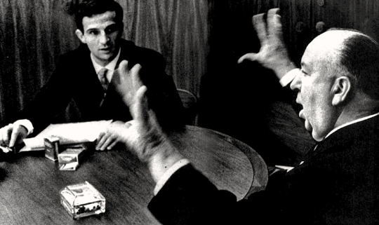 François Truffaut et Alfred Hitchcock lors d'une séance d'entretiens en août 1962.