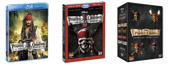 Pirates des Caraïbes : La fontaine de jouvence en Blu-ray 3D, Blu-ray et DVD le 21 septembre !